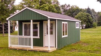 12x28 Portable Cabin by BC Barns *options: 2 color paint, custom windows